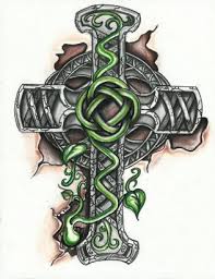 Gothic tattoos ~ gothic cross n folding hands design. 46 Celtic Cross Tattoos Designs