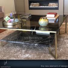 Mermer Rafli Fume Camli Orta Sehpa 120x120x42cm Mobilya Mobilya Tasarimi Dekor