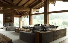 Collection of beautiful modern rustic interior designs for your inspiration. Contemporary Chalet With Rustic Atmosphere Interior Design Rustic Contemporary Chalet Rustic Living Room