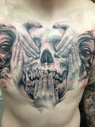 Though flat, these hyperrealistic images give. Day 3 In Boston May 2013 Cool Chest Tattoos Chest Tattoo Men Tattoo Designs Men