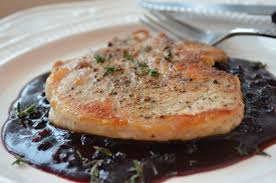 The sauce is made in the same skillet from the pan drippings along with a few other ingredients. Huckleberry Barbeque Sauce With Thin Cut Pork Loin Chops Karista S Kitchen