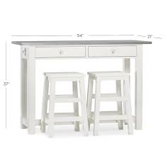 Jun 13, 2020 · the skempton counter height table and bar stool set invites you to raise the bar on small space living. Balboa Counter Height Table Stool 3 Piece Dining Set White Pottery Barn