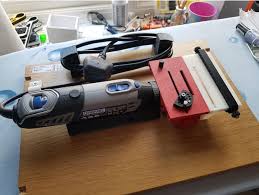 Optimusfpv 3d Printed Table Saw For Dremel 4000 With Drill Bracket Fixed By Oikos Dremel Dremel 4000 Dremel Table Saw