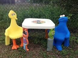 Sesame Street Activity Table With Chairs Rare Vintage 1984 Sesame Street Muppets Sesame Street Vintage Toys