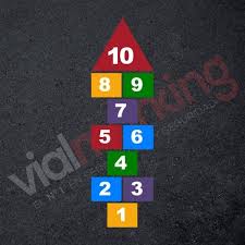 Prepárate para regresar a la escuela y comenzar un año nuevo de diversión. Plantilla Pintar Juego Tradicional Rayuela Numeros Senalizacion Horizontal Y Seguridad Vial