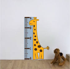 Giraffe Measuring Chart Wall Mural Decal