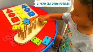 Tons more puzzles for your 2 year old to 3 year old the classic jigsaw puzzles just got bigger with the farm friends floor puzzle that is great for developing matching skills. 2 Year Old Toddler Puzzle Solving 2 3 Year Old Toddler Learning Activity Youtube