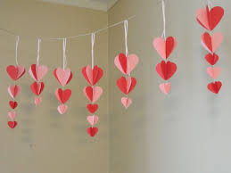 Paper Garland Valentines Day Decor Wedding Decor Photo Prop 3d Heart Garland Pink Paper Heart Garland Diy Valentine S Day Decorations Valentines Party Decor