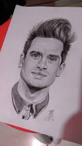 Graphite Portrait Of Brendon Urie Drawing The song is 'ready to go (get me out of my mind)' *no copy write intended. graphite portrait of brendon urie drawing