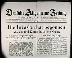 Giugno 1944 Gli Alleati Sbarcano In Francia German Newspapers Newspaper German