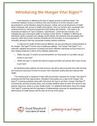 Image result for Hunger Vital Sign Screen