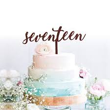 No matter which direction you choose, your spouse is sure to fall in love with you all over again. Grantparty Seventeen Rose Gold Cake Topper 17th Birthday Anniversary Ninelife Europe