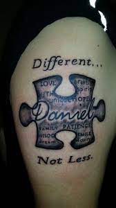 Amazing butterfly autism tattoos design idea with regard to proportions 734 x 1088 in addition, there are many tattoos which might be popular. Different Not Less Autism Tattoos Tattoos Puzzle Tattoos