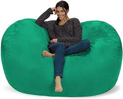 Amazon Com Chill Sack Bean Bag Chair Huge 6 Memory Foam Furniture Bag And Large Lounger Big Sofa With Soft M In 2020 Bean Bag Lounger Bean Bag Sofa Bean Bag Chair