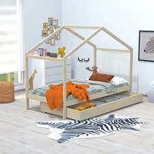 Lit cabane ps cher chambre enfant originale feerique. Lit Cabane En Bois Massif Avec Tiroir 90 X 190 Cm Jules Pas Cher A Prix Auchan