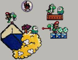 Perler Bead Yoshi Island Big Yoshi Cloud Coin Yoshi Baby Mario Yoshi Maskass Perler Bead Mario Pearler Bead Patterns Perler Beads