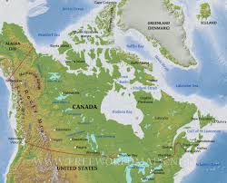 Canada spans a large part of north america, but most of its residents live in cities and towns within 200 miles of the united. Canada Physical Map