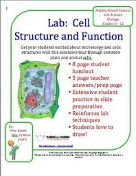 This Is A Very Extensive Lab Lesson Plan On Cell Structure And Function Biology Labs Teaching Biology Biology