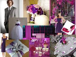 Puple Fuschia And Grey Pantone Wedding Styleboard Pantone Wedding Wedding Theme Colors Purple And Silver Wedding