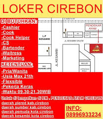 Lokercirebon.com (cv lc media) website rekrutmen tenaga kerja online pertama dan terpercaya di to connect with loker cirebon, join facebook today. Lowongan Kerja Pendekar Ayam Cirebon