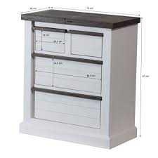 Badezimmer kommode hochglanz weiss low sideboard sideboard. Kommode Loft In Akazie Massiv Weiss Braun Mobel Ideal