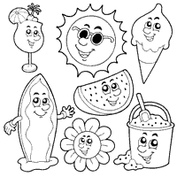 24 fun sun coloring pages. Fun In The Sun Coloring Pages Surfnetkids