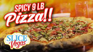 Massive 9lb Double Down Pizza Challenge In Las Vegas Man Vs Food Food Challenge Food Videos