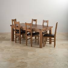 Rustic Dining Table Set 6ft Table With 6 Chairs Oak Furnitureland Oak Dining Sets Rustic Dining Table Set Oak Dining Room
