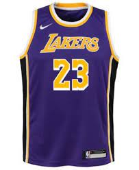 Nike Lebron James Los Angeles Lakers Statement Swingman Jersey Big Boys 8 20 Purple L Los Angeles Lakers Macys Shopping Lebron James