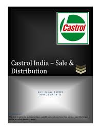 Castrol Sales Distribution Mgmt