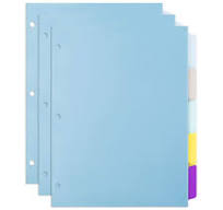 Amazon.com : Amazon Basics 5-Tab Plastic Binder Dividers ...