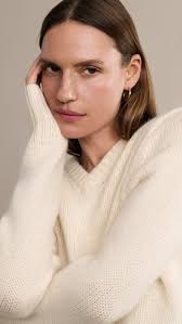 The Kate V-Neck? A vision of versatility. Let it shine as a standalone  piece or style this textural layer to add depth to any look.