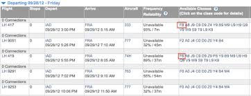 Reminder Lufthansa Only Releases First Class Award Space To