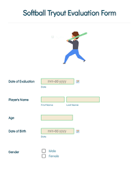 Choose the highlighted text to view a player evaluation form. Softball Tryout Evaluation Form Template Jotform