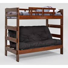 Ideal For Any Child S Bedroom This Woodcrest Heartland Chocolate Futon Bunk Bed Includes A Twin Bed On Top And Versa Futon Bunk Bed Bunk Beds Bunk Bed Designs