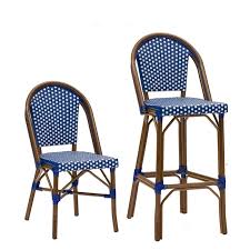 4.5 out of 5 stars 796. Bistro Synthetic Bamboo Commercial Outdoor Bar Stool With Blue Black Wicker