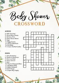 Here are 19 baby shower games that are so fun, no one will even think about sneaking out of the party early. Baby Shower Crossword Puzzle Printable Baby Shower Game Instant Download Baby Shower Idea Printable Game Baby Shower Activity Greenery In 2021 Printable Baby Shower Games Baby Shower Activities Baby Shower Printables