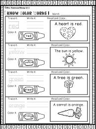 Winter Math And Literacy Worksheets And Activities For Kindergarten Literacy Worksheets Color Words Kindergarten Kindergarten Colors