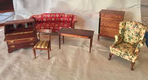 6 Pc Set Of Excellent Vintage Lynnfield Blockhouse Dollhouse Furniture Ebay Furniture Lynnfield Dollhouse Furniture