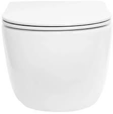 Rea Oliver, závesná WC misa Rimless s toaletným sedadlom s pomalým dopadom,  biela, REA-C6509