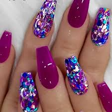 25+ amazing pink nail art designs for valentine's dayit's no secret that holidays manufacture the foremost gala fingertips. Purple Nails With Sparkle Nails Nailart Naildesigns Purplenails Printablexpressions Sparkly Nails Coffin Nails Long Coffin Nails Designs