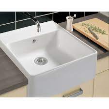 A ceramic kitchen sink will add style and quality to any kitchen. Villeroy Boch Butler 60 1 0 Bowl White Ceramic Kitchen Sink No Waste Kitchen From Taps Uk