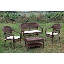 Outdoor Furniture Of America Geneve 4 Piece Wicker Patio Set Idf Ot1811 4pc Clearance Patio Furniture Cheap Patio Furniture Outdoor Furniture Sets