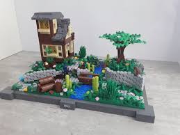 Das Ist Ein Kleiner Lego Garten Im Japan Stil Gehalten Lego Japanischer Stil Japan