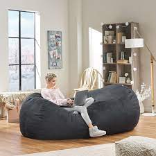 The shredded polyurethane foam filling makes the chair. Baron 8 Foot Suede Bean Bag Cover Only By Christopher Knight Home Overstock 28081470