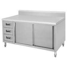 Berikut daftar harga meja kerja stainless steel untuk penggunaan pada dapur komersil. Commercial Stainless Steel Kitchen Worktable Bench Cabinet With Backsplach Drawers Buy Bench Cabinet Kitchen Bench Cabinet Stainless Steel Kitchen Worktable Product On Alibaba Com