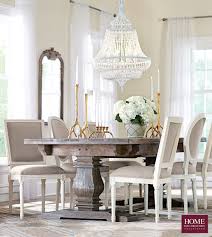 This Farmhouse Dining Room Has An Elegant Style And Airy Feel Perfect For Spring The Aldridge Extendab Grey Dining Tables Farmhouse Dining Dining Table Design