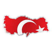 Kleur nu de kleurplaat van vlag van turkije. Landen Sticker Vlag Turkije Stickythings Nl
