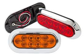 Oval Led Truck And Trailer Lights W Chrome Bezel 6 Led Lights Pigtail Connector Surface Mount 10 Leds Super Bright Leds