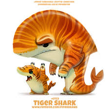 2733 Tiger Shark Word Play By Cryptid Creations On Deviantart Cute Animal Drawings Kawaii Cute Drawings Cute Animal Drawings